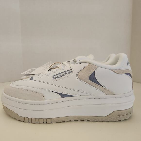 Reebok Women's Club C Extra Sneaker, White/Vintage Blue/Moonstone, 9.5 - Picture 4 of 10